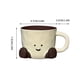 thumbnail image 5 of Taza Taza de cerámica con diseño de huella de café marrón y asa para bebidas calientes (1 unidad) JASKFLY, 5 of 9