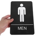thumbnail image 5 of OUNONA Handmade Small Bathroom Sign, Cute and Funny Self-Adhesive Acrylic Restroom Sign for Men, and Easy to Install, 5 of 8