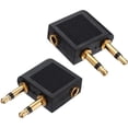 thumbnail image 1 of Juego de 2 adaptadores para auriculares, Metal, 3,5 mm, Negro/Oro, 1 of 5