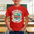 thumbnail image 2 of Boys' Tops, Tees & Shirts Kindergarten Hello School I Come First Day At School Nursery Graduation Graphic Tees, 2 of 4