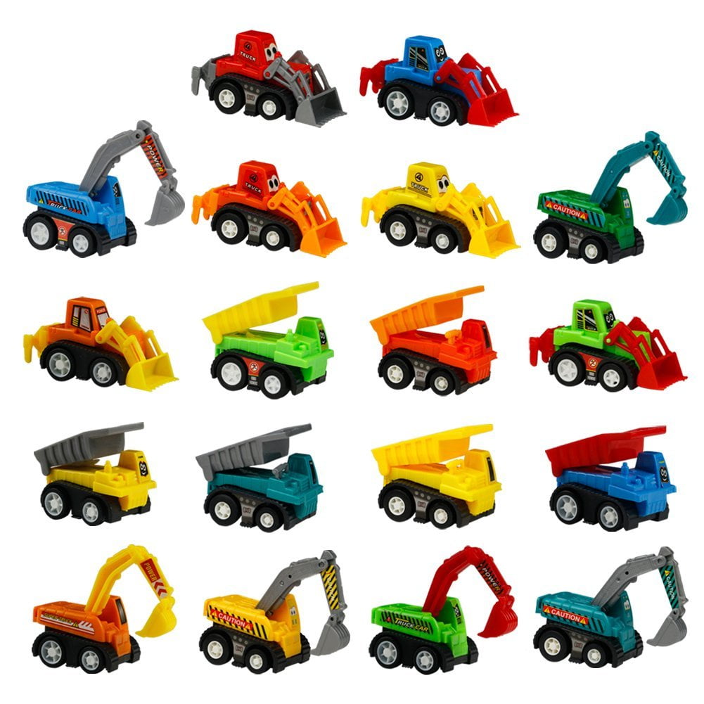 Toy Cars Pull Back Construction Vehicles Party Favors Cake