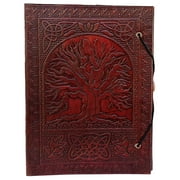 Large Tree of Life Leather Journal Bound Leather Journal Leather Journal to Write in Leather Journal Embosses Leather journals Fantasy Leather journals notebooks Leather journals for Men &