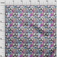 thumbnail image 3 of oneOone Rayon Medium Gray Fabric Bull Sewing Craft Projects Fabric Prints By Yard 56 Inch Wide, 3 of 5