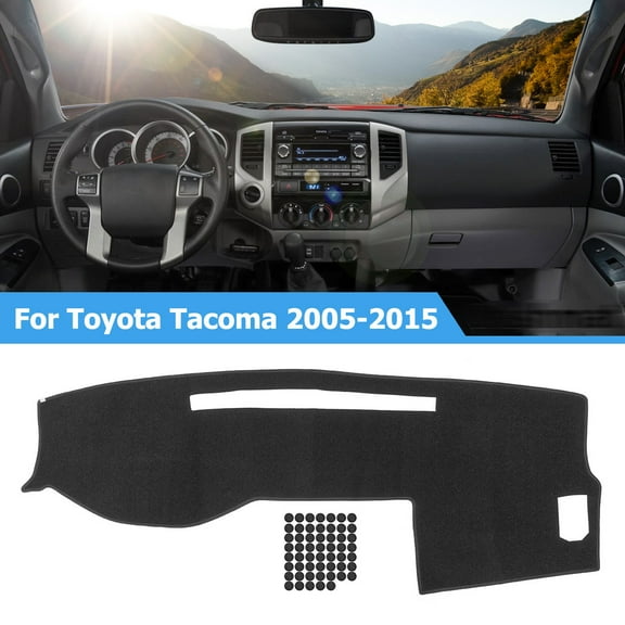 Car Dash Cover Dashboard Mat Pad for Toyota Tacoma 2005-2015 Dashboard Mat Sun Shade Carpet, Black