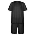 thumbnail image 3 of jsaierl Men's Short Sets Fashion Short-sleeved Striped Two-piece Sports Leisure Suit, 3 of 7