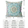 thumbnail image 3 of Boho Vintage Style Mandala Floral Throw Pillow Covers 16x16 Inch - Set of 2 Plush Cotton Soft Home Decor, Bedroom Bed Outdoor Green Couch Sofa Pillow Covers, 3 of 6