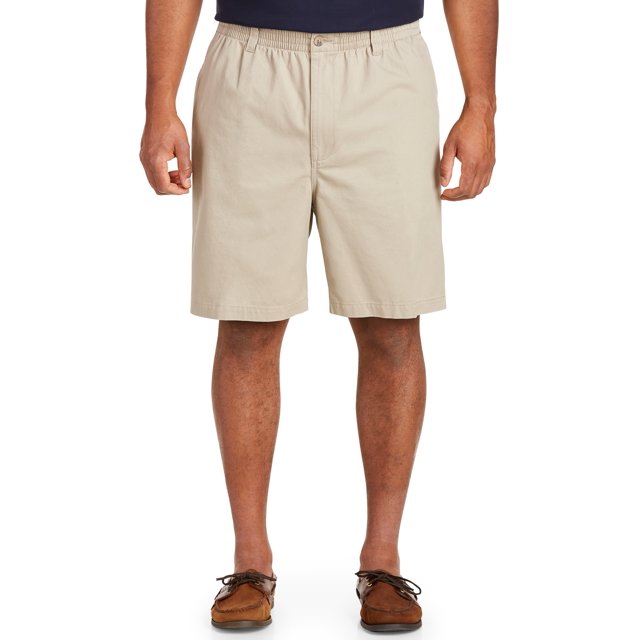 Harbor Bay by DXL Big and Tall Men's ElasticWaist Shorts, Khaki, 4XL