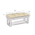 thumbnail image 5 of Klear Vu The Gripper Omega Cojín Antideslizante Para Banco Para Muebles De Interior, Entrada, Almacenamiento, Ventana Salediza, Rincón De Esquina O Asiento De Piano, 35 Pulgadas, 08, Color Verde Azula, 5 of 5