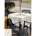 thumbnail image 5 of Outdoor Tablecloth with Umbrella Hole for Patio/Picnic/Party/Camping, Brown Ferns Waterproof Table Cloth Square Cover Washable, Spring Summer Botanical Leaves (60"x 60"), 5 of 9