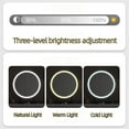thumbnail image 3 of Ktaxon Makeup Vanity Set with USB Charging&3 Color Lighted Mirror, Large Makeup Vanity with Storage Cabinet and Drawers, Dressing Table for Women, Gold, White, 3 of 8
