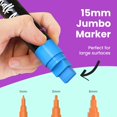 thumbnail image 4 of Rotuladores Chalkola Jumbo, 15 mm, punta 3 en 1, 28 ml, tinta, paquete de 10, 4 of 9