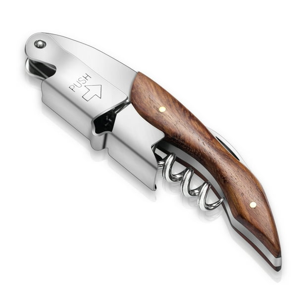 ReaNea Waiters Corkscrew Wooden Handle Wine Bottle Opener with Foil