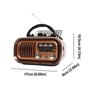 Portable Vintage Retro Bluetooth Speaker Radio, Portable Radio AM FM SW Bluetooth Speaker, Retro Radios Vintage Transistor with Best Sound - Brown