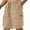 Khaki, variant on Men's Cargo Shorts Summer Oversized Pants Elastic Waist Large Size Outdoor Jogging Sweatpants Trend Multi Pockets Men Clothes Dark Gray XL