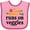 Pink and Red, variant on Inktastic Vegetarian Runs On Veggies Boys or Girls Baby Bib