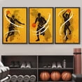 thumbnail image 2 of wall26 Framed Canvas Print Wall Art Set Paint Stroke Graffiti Basketball Player Sports &amp; Fitness Athletes Digital Art Pop Art Modern Portrait for Living Room, Bedroom, Office - 16"x24"x, 2 of 5
