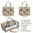 thumbnail image 2 of Large Capacity Tote Bag,Black Gold White Marble Pattern Handbag Fashion Luxury Tote Bag,15.7"x13"x 5.1" Inches,Laptop Compatible, 2 of 6