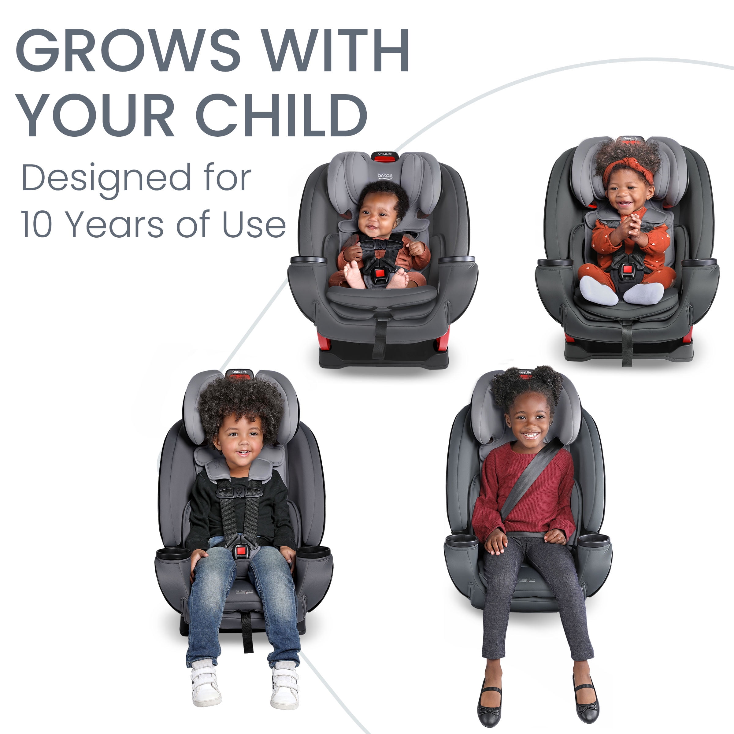 Britax One4Life ClickTight All-in-One Convertible Car Seat, Glacier Graphite