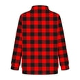 thumbnail image 4 of GigrtiJin Children Teens Casual Blouse Plaid Printed Lapel Zip Up Long Sleeve Tops with Pocket Trendy Sport Tunic 5-15 Years, 4 of 6