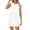 White, variant on Womens Casual Dress Sleeveless Beach Sundress Bodycon Ruched Ruffle Hem Mini Dress Slim Fit Elegant Party Club Dresses