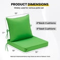 thumbnail image 6 of STARY Outdoor Deep Seat Cushions for Patio Furniture, 20"x20" Replacement Sectional Cushions for Outdoor Sofa, Armchair, 8 Pieces, Green, 6 of 8