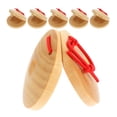 thumbnail image 1 of Miangastore 6pcs Wooden Castanets Finger Castanet Small Musical Instruments Rhythm Castanets, 1 of 9