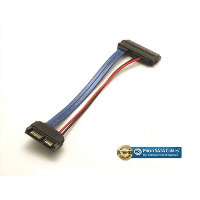 Slimline 13 Pin SATA Male to 22 Pin SATA Female Cable Adapter