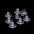 thumbnail image 3 of Magik 100-400 pcs Clear/Plated Silicone/Metal Pierced Earring Cushions Back Pads Bullet Barrel Nut Butterfly Stoppers (100 Pack, 11mm Disc Clear), 3 of 4