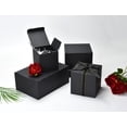 thumbnail image 4 of Cajas de regalo de papel negro HUAPRINT, 10 x 10 x 10 cm, 24 unidades, 4 of 6
