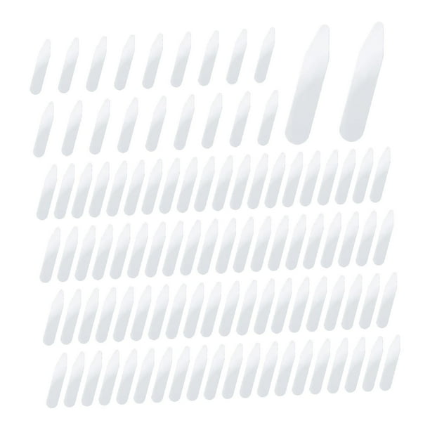 100 piezas de soportes para cuello antideformación, accesorios para trajes de hombre para camisas de vestir. 7x1x0.08cm
