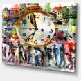 thumbnail image 2 of People and Time Acrylic Watercolor - Large Abstract Canvas Artwork, 2 of 4