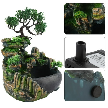 Lyumo Desktop Fountain Waterfall Small Rockery Humidifier Home