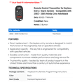 thumbnail image 2 of Remote Control Transmitter for Keyless Entry / Alarm System - Compatible with 2002 - 2005 Honda Civic Hatchback 2003 2004, 2 of 2