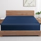 thumbnail image 1 of Sábana Ajustable Zaizaihome Twin XL Bambú Refrescante Azul Marino 40x203 cm, 1 of 8