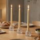 thumbnail image 5 of Portavelas de cristal para decoración de mesa | Candelabro de cristal transparente para velas cónicas | Soporte para velas para comedor, sala de estar, repisa de chimenea o alféizar, 5 of 6