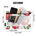 thumbnail image 4 of FORMRS 2 Pack Pencil Pouch for 3 Ring Binder with Clear Window Zipper Case, White Apple Pattern, 4 of 6
