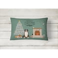thumbnail image 2 of Carolines Treasures CK7599PW1216 Bernese Mountain Dog Christmas Everyone Canvas Fabric Decorative Pillow 12H x16W, 2 of 4