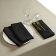 thumbnail image 3 of House of Orlo Hemstitched Cotton Napkins, 12 Pack, 18"x18", Black, 3 of 6
