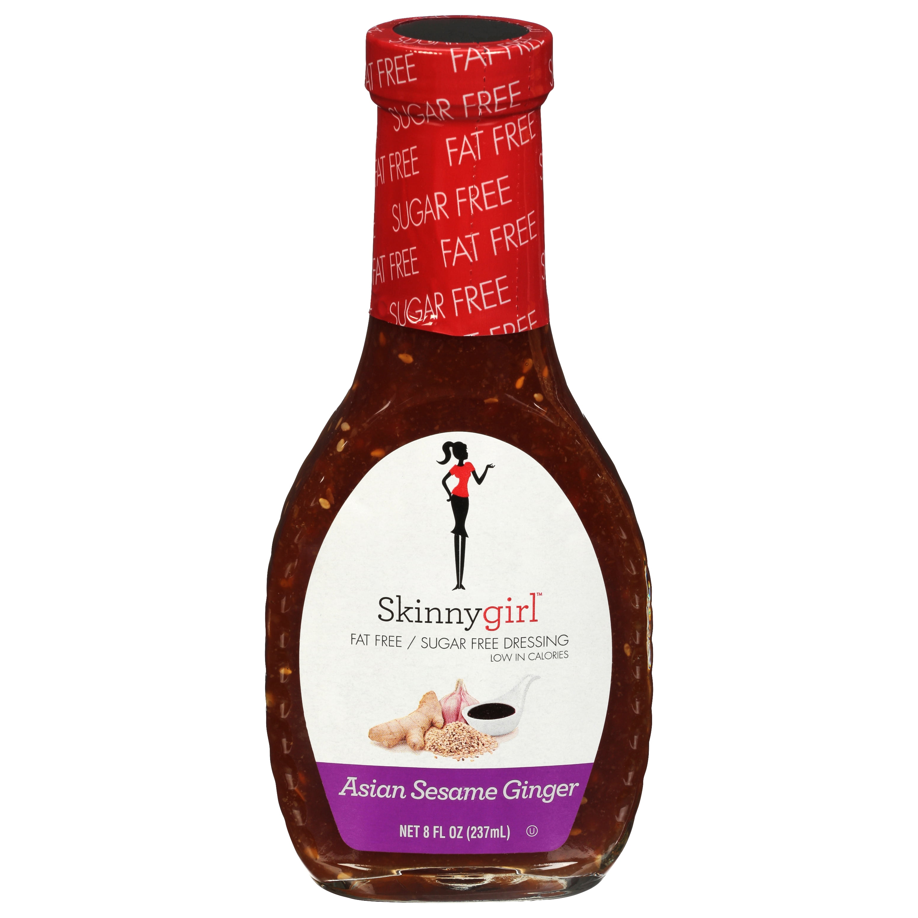 Skinnygirl Fat Free Sugar Free Asian Sesame Ginger Salad Dressing 8 