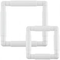 thumbnail image 1 of LEEYNEER 2Pc Frame Square Embroidery Hoops Q Snaps for Quilting Frame Sewing Hoop  6X6 Inch 8X8 Inch, 1 of 7