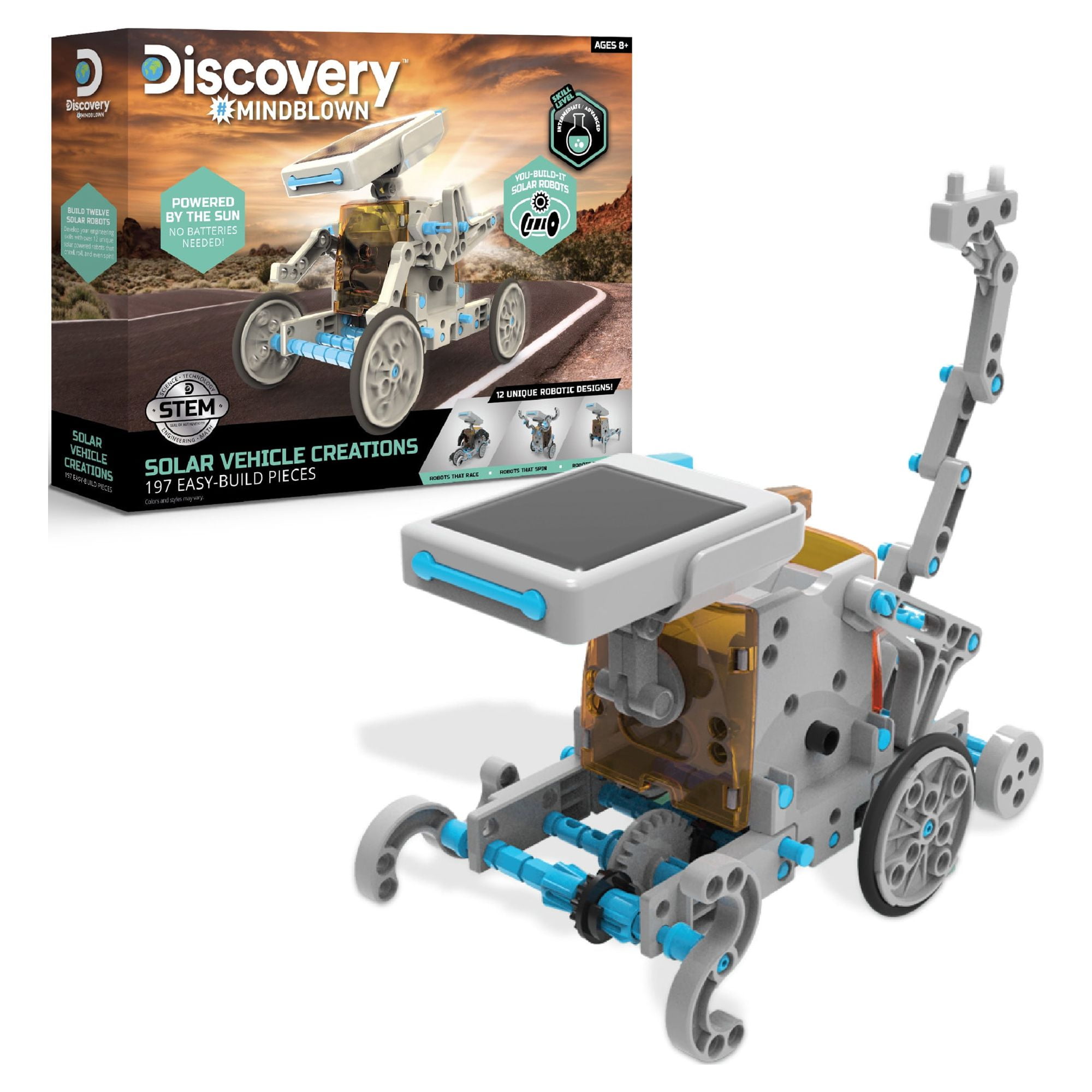 Discovery™ #Mindblown Solar Vehicle Robot Science Kit, Hands on STEM toys, 197-Pieces