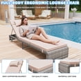 thumbnail image 2 of Danrelax Ensemble de 3 Pcs de Chaises Longues, Mobilier de Patio Extérieur Moderne avec Dossier Réglable et Table d'Appoint, Osier PE Durable, Coussins Résistants aux Intempéries, Beige, 2 of 9
