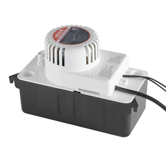 Condensate Removal Pump 1/50 HP Automatic Condensate Pump with 65 GPH Flow Rate, 15 Ft Max Lift, 1/2 Gallon Tank Capacity, Built-in Float Switch, Durable Stainless Steel Motor for Air Conditioner