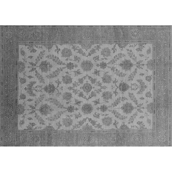Ahgly Company Indoor Rectangle Oriental Gray Industrial Area Rugs, 2' x 5'