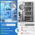 thumbnail image 6 of WOOW DEPOT 63" Tempered Glass Display Cabinet Heavy Duty 4-Tier Metal Curio Cabinet w/ 4 Glass Doors, RGB LED Light, Safe Lock & 2 Keys, Adjustable Shelves, Storage Shelving Unit Organizer Rack, 6 of 10