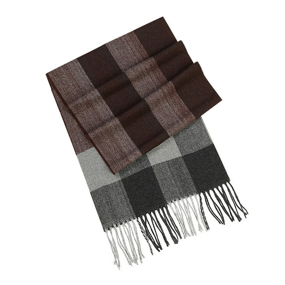 Ahabrexf Mens Scarf Winter Men's Fashionable British Plaid Versatile Scarf Winter Warm Tassel Shawl Mens Scarfs Fashion