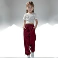 thumbnail image 6 of Teen Girls Cinch Bottom Sweatpants Baggy High Waist Elastic Pants Drawstring Athletic Pants Y2K Preppy, 6 of 6