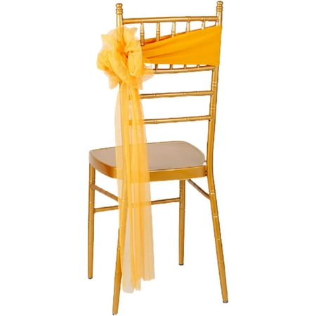 

Egebert Stretch Chair Sashes Flower Decorations Chair Bands with Flower for Wedding Hotel Banquet Birthday Party Gold -5