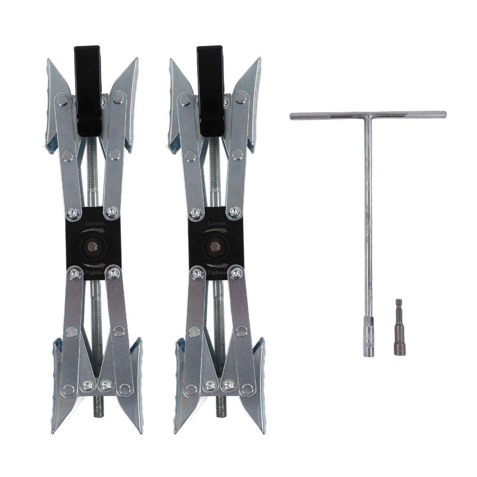 Wheel X Shape Chock, Cast Steel Easy Installation Stable 2Pcs Wheel Stabilizer Strong Friction