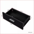 thumbnail image 4 of Hair Desks | Black Modern Storage Desk with Drawers, Cabinet & Hair Dryer Holes | MDF, Black, 4 of 18